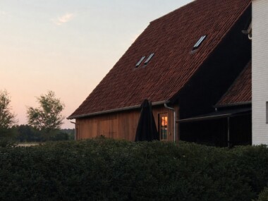 Country house barn meadow views
