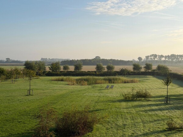 Country house barn meadow views