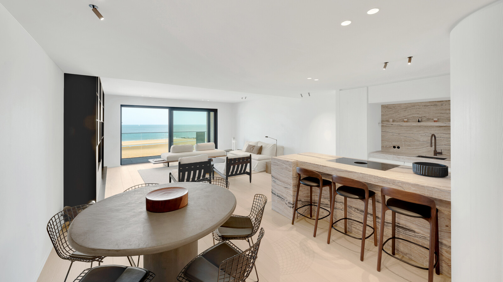 Luxueus interieur van een villa te koop in Knokke.
